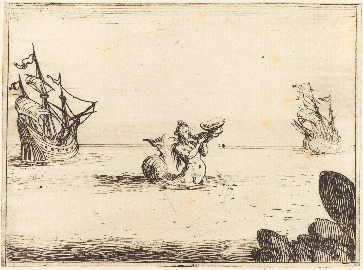 Sireeni kahden laivan välissä tekijältä Jacques Callot