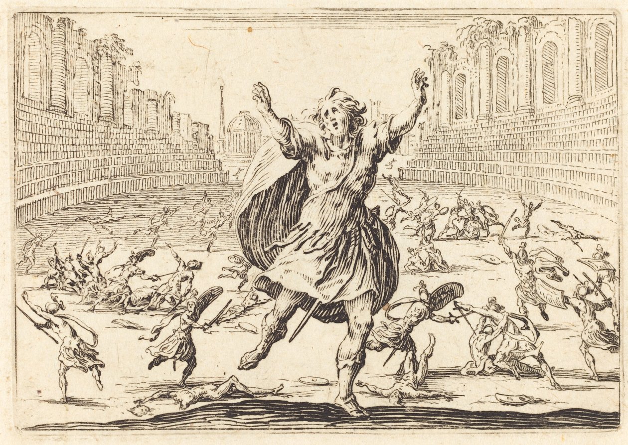 Kahakka roomalaisessa sirkuksessa tekijältä Jacques Callot