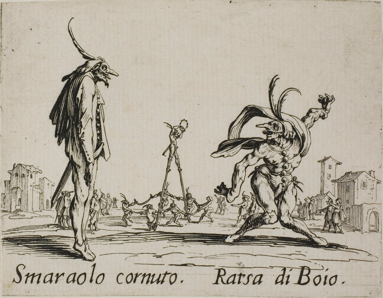 Sarvimainen Smaraolo - Ratsa di Boio, levy 4 Balli di Sfessanialta tekijältä Jacques Callot