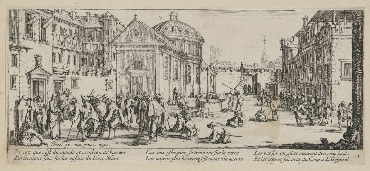 Sairaala, lehti 15 sarjasta "Sodan kauhut" tekijältä Jacques Callot