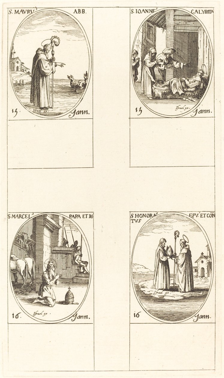 St. Maurus, St. John Calybit, St. Marcellus, St. Kunnia tekijältä Jacques Callot