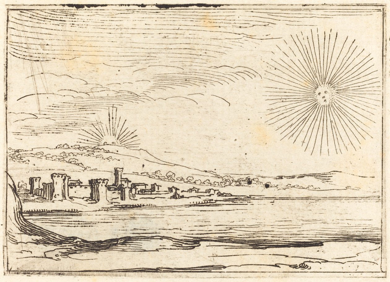 Auringonnousu, 1628. tekijältä Jacques Callot