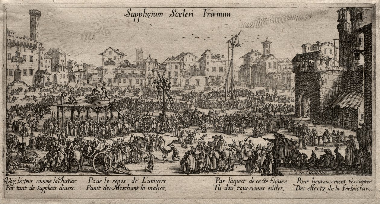 Rangaistus rikoksen suitsena tekijältä Jacques Callot