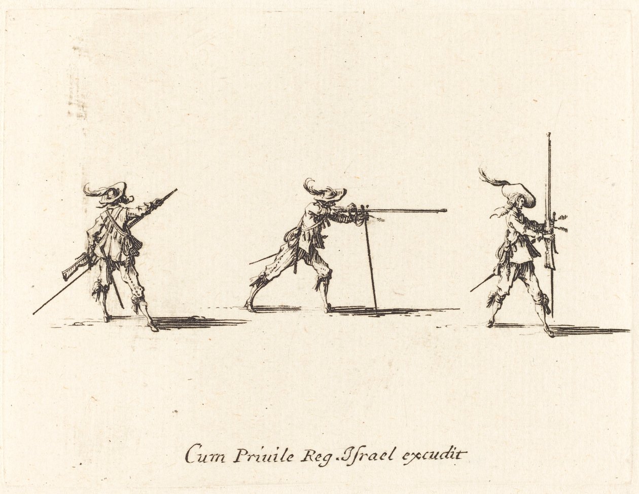 Tuliasennon ottaminen musketin kanssa tekijältä Jacques Callot