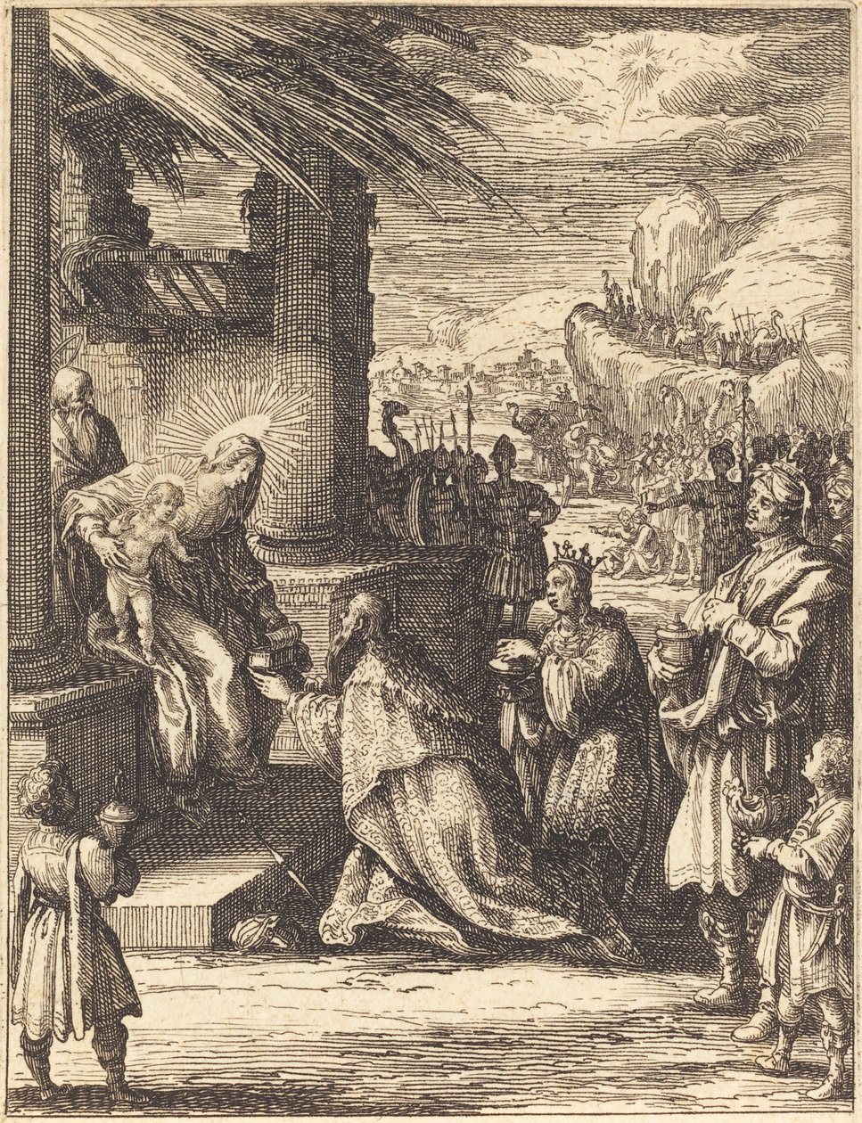 The Adoration of the Magi, 16231628. tekijältä Jacques Callot