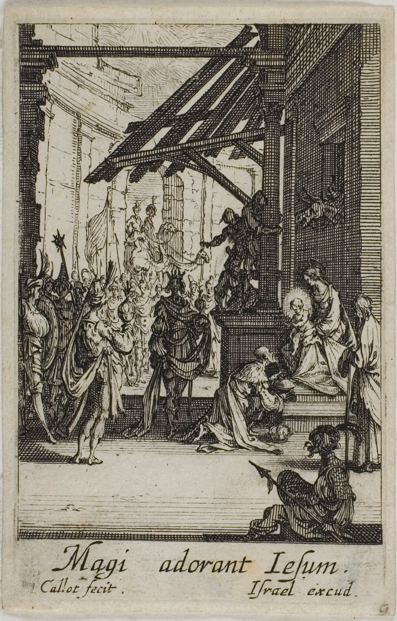 Maagien palvominen, Neitsyt Marian elämästä. tekijältä Jacques Callot