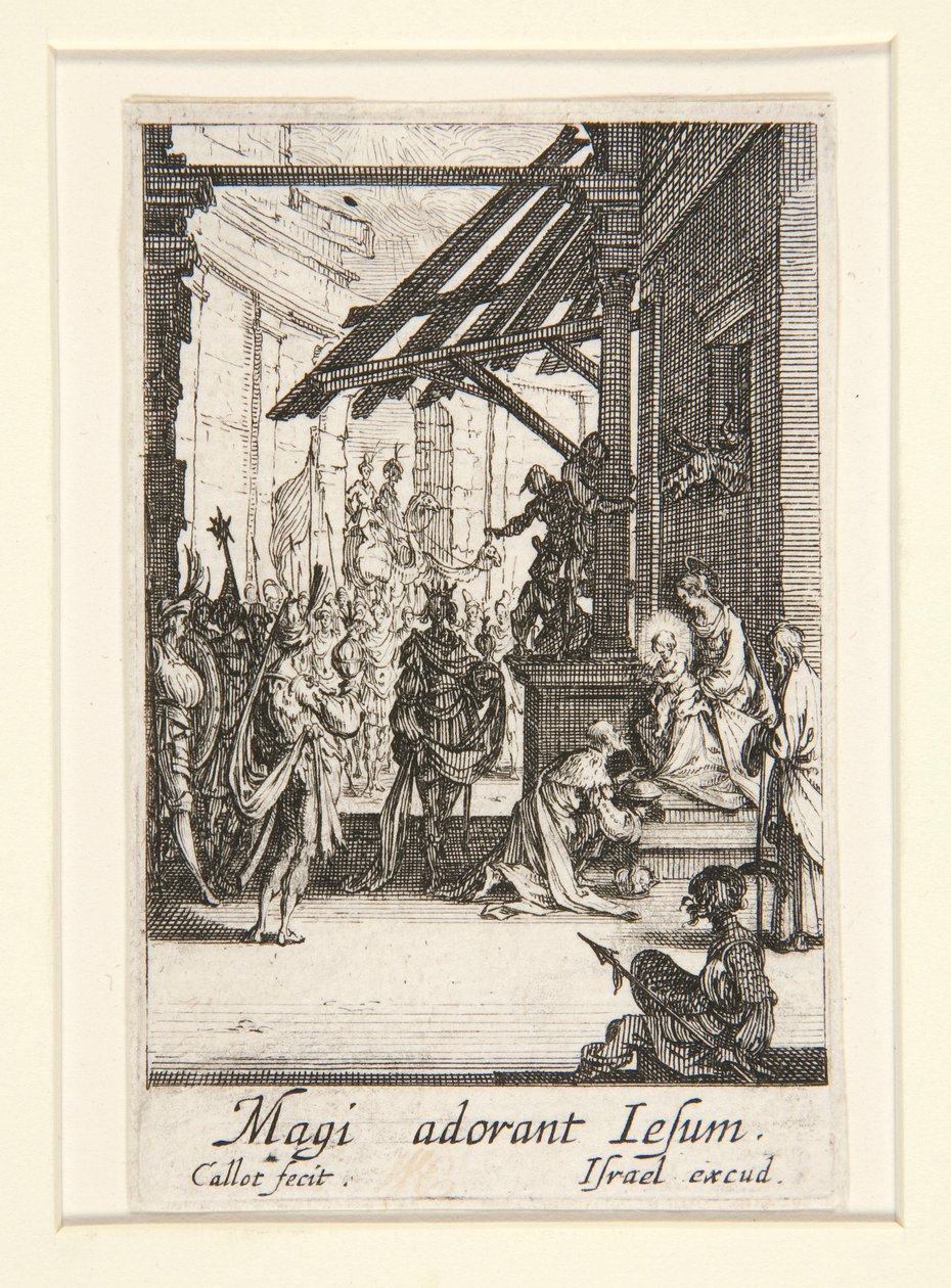 Maagien palvonta, nro. 8 Neitsyen elämästä tekijältä Jacques Callot