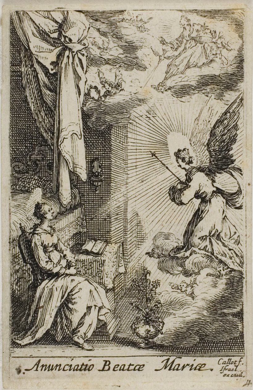 Marian ilmestys, Neitsyt Marian elämästä -teoksesta tekijältä Jacques Callot