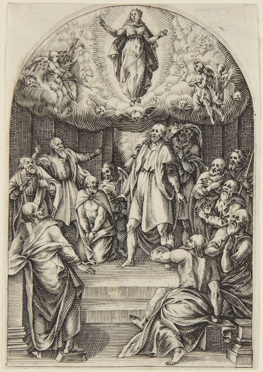 Neitsyt Marian taivaaseenottaminen tekijältä Jacques Callot