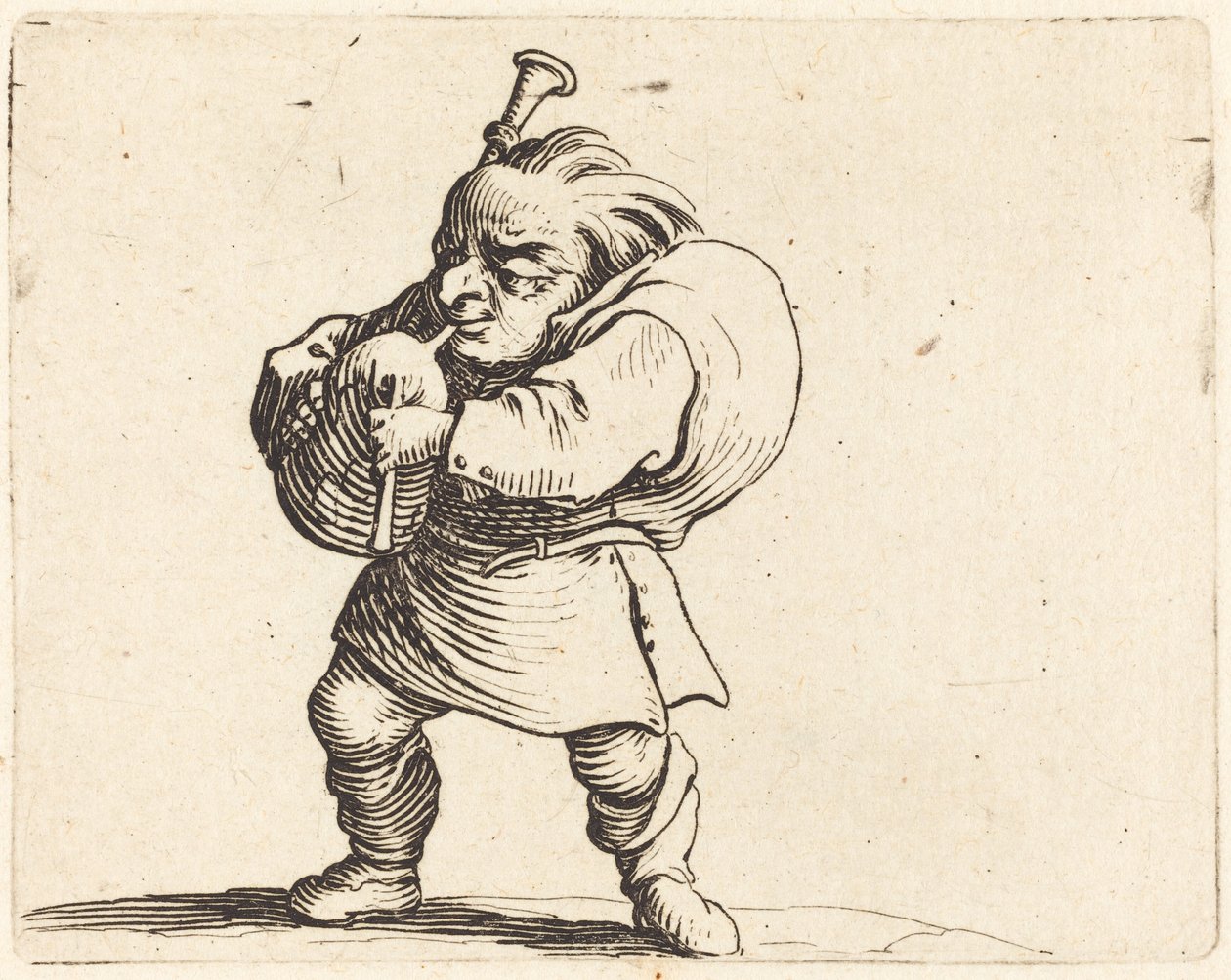 aEl jugador de gaita, c. 1622. finlandès tekijältä Jacques Callot