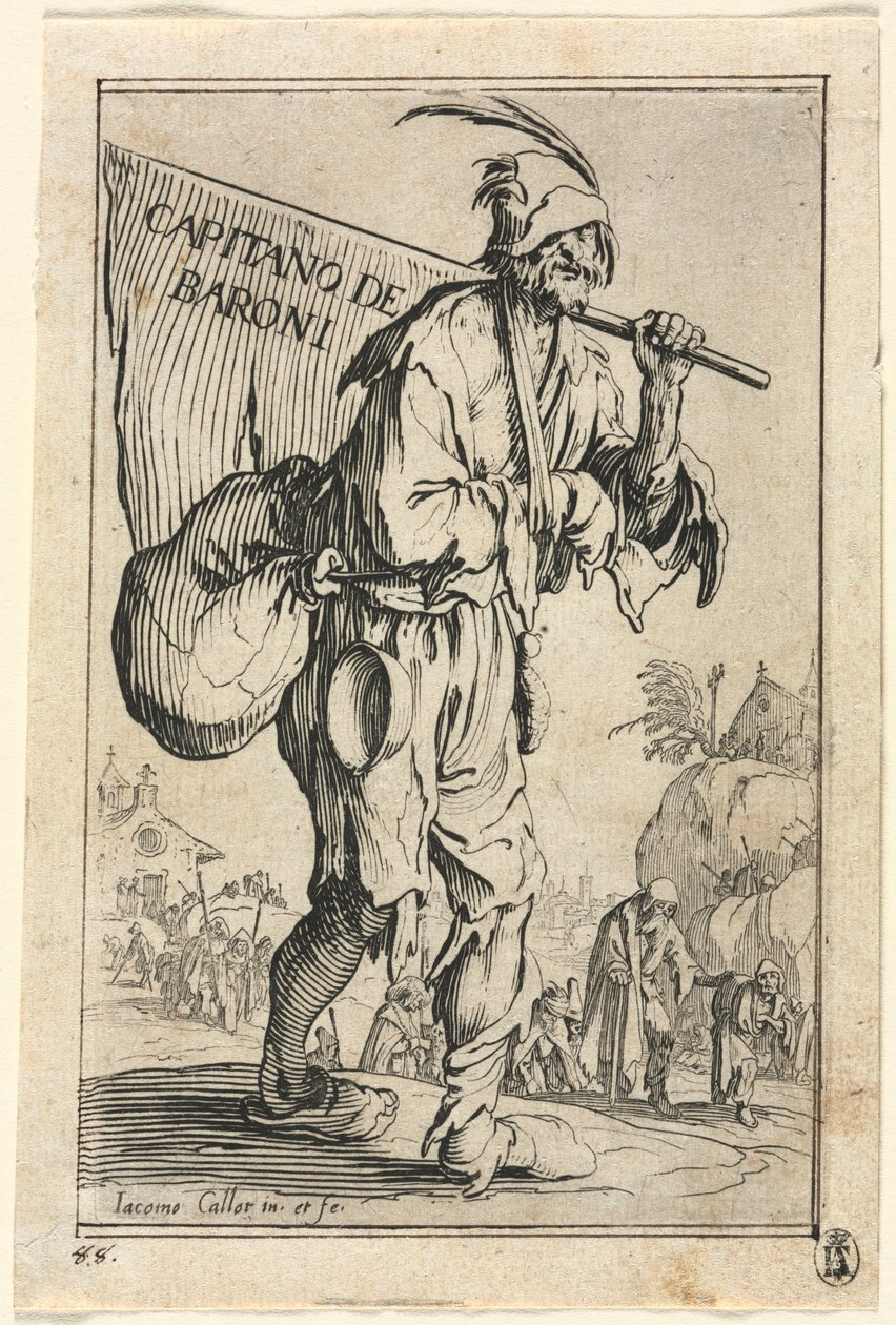 The Beggars: Frontispiece: Captain of the Barons tekijältä Jacques Callot