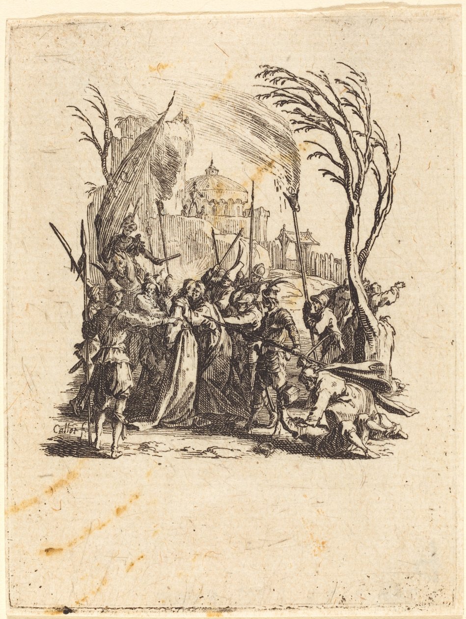 Pettäminen, c. 16241625. tekijältä Jacques Callot