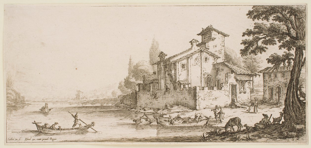 Venematka sarjasta "Firenzen maisemat" tekijältä Jacques Callot