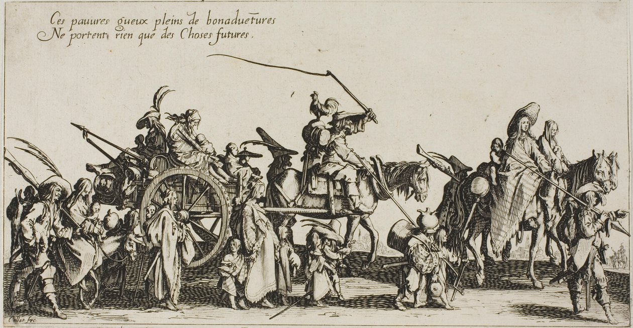 The Bohemians Marching: The Rear Guard, elokuvasta The Bohemians tekijältä Jacques Callot