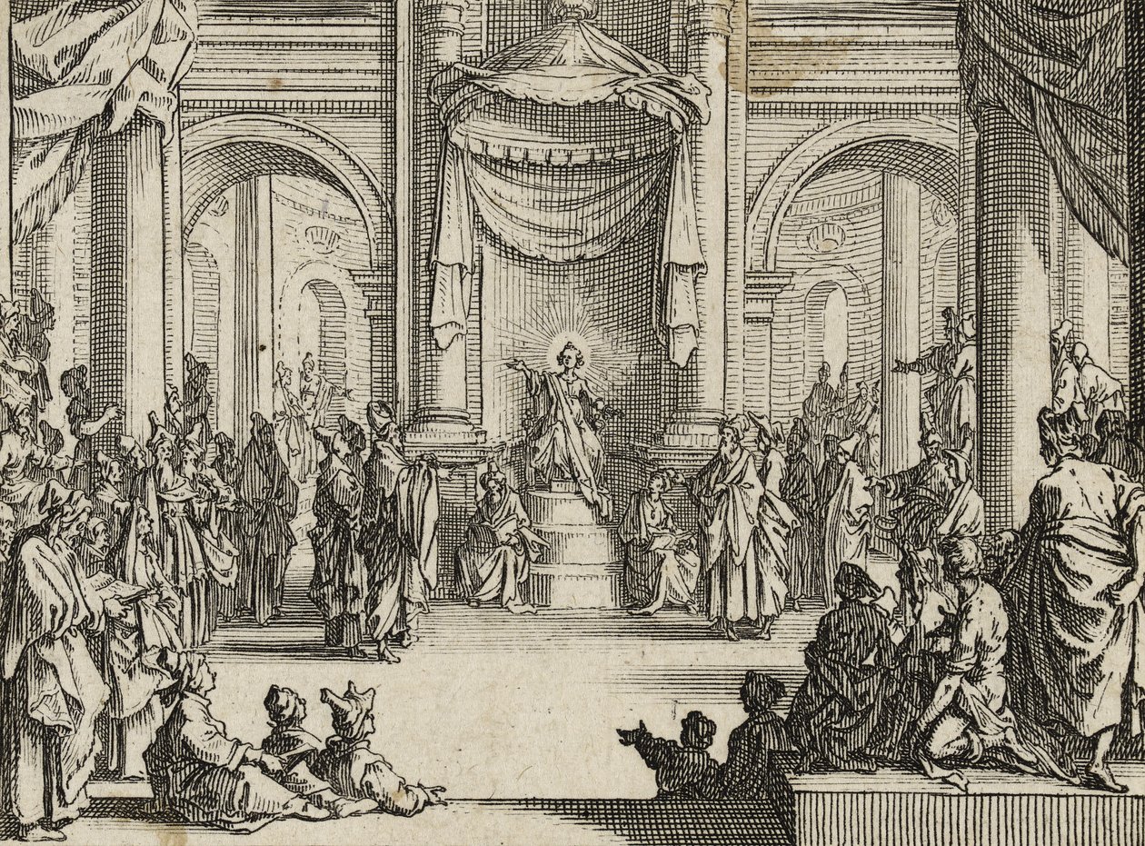 Poika Jeesus lääkäreiden joukossa, 1635 tekijältä Jacques Callot