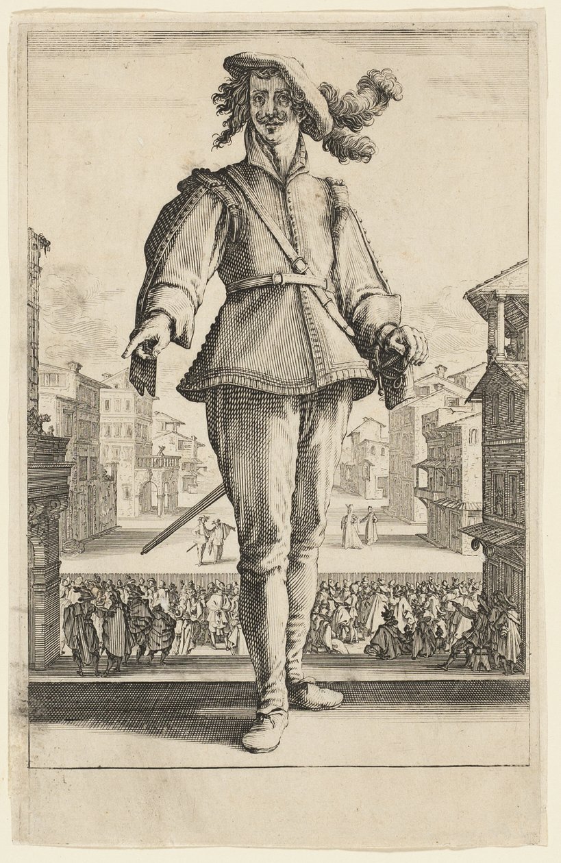 Kapteeni tai rakastaja, kolmelta italialaiselta koomikkolta tekijältä Jacques Callot
