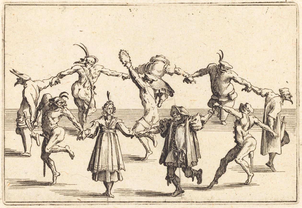 Tanssi, c. 1622. tekijältä Jacques Callot