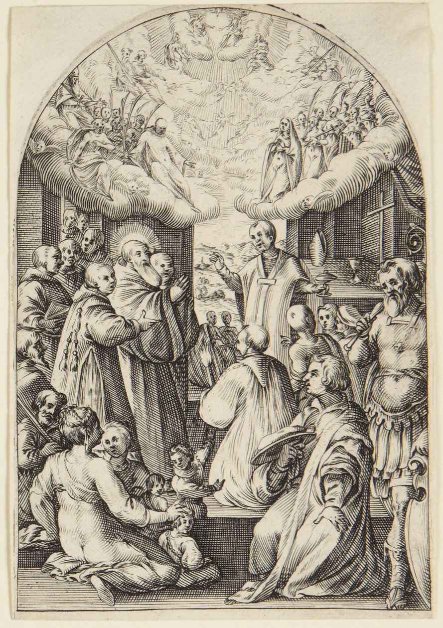 Pyhän Benedictuksen kuolema tekijältä Jacques Callot