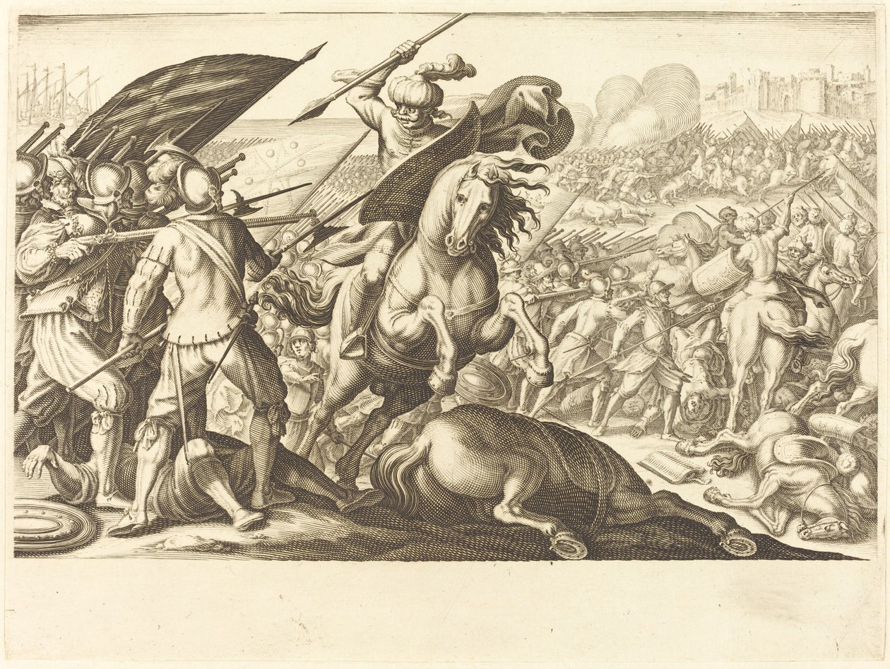 Turkin ratsuväen tappio, n. 1614. tekijältä Jacques Callot