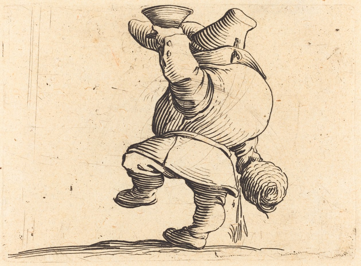 Juomari, näkymä takaa tekijältä Jacques Callot