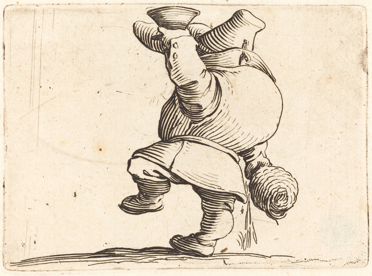 Juomari, näkymä takaa tekijältä Jacques Callot