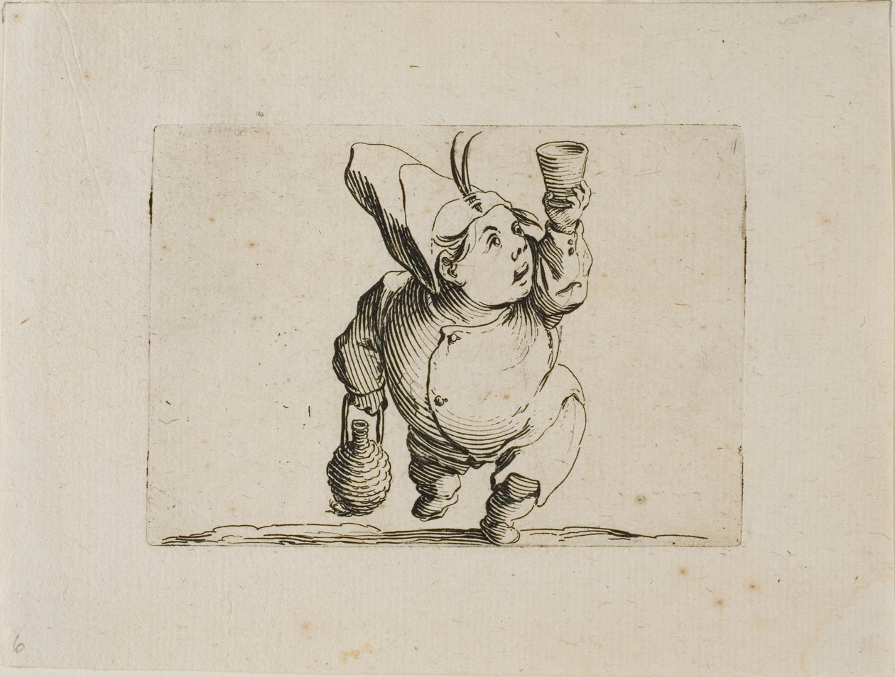 Juomari edestä nähtynä, Varie Figure Gobbilta tekijältä Jacques Callot