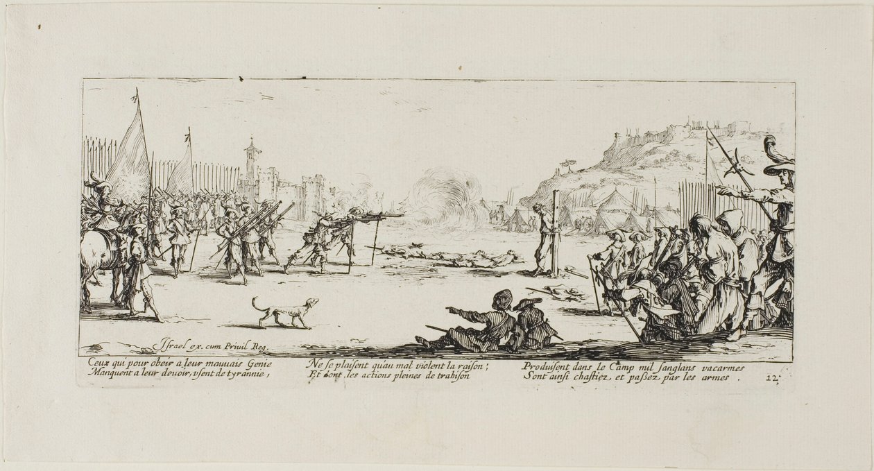 The Firing Squad, levy kaksitoista kirjasta The Miseries of War tekijältä Jacques Callot