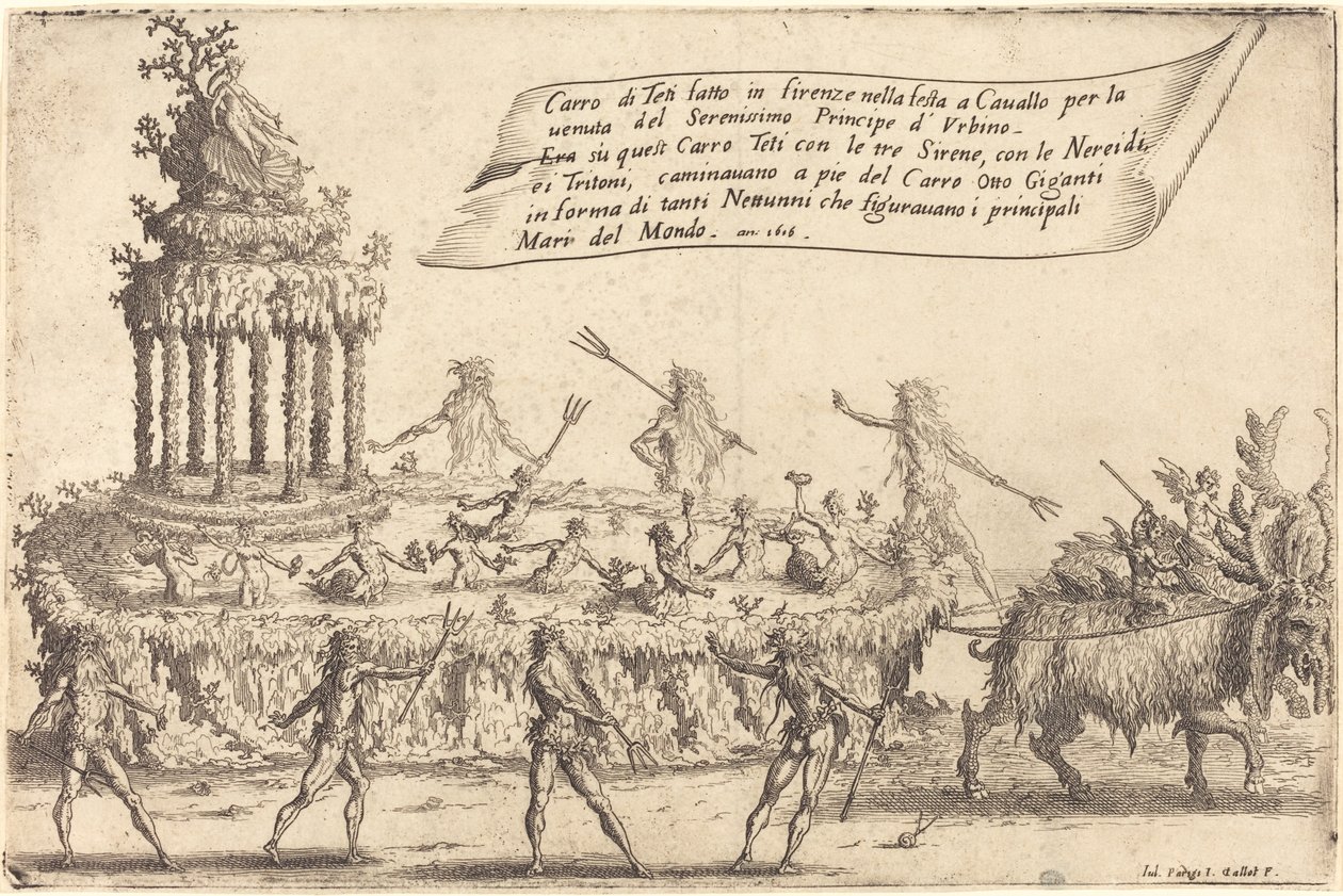 Thetisin kelluja tekijältä Jacques Callot