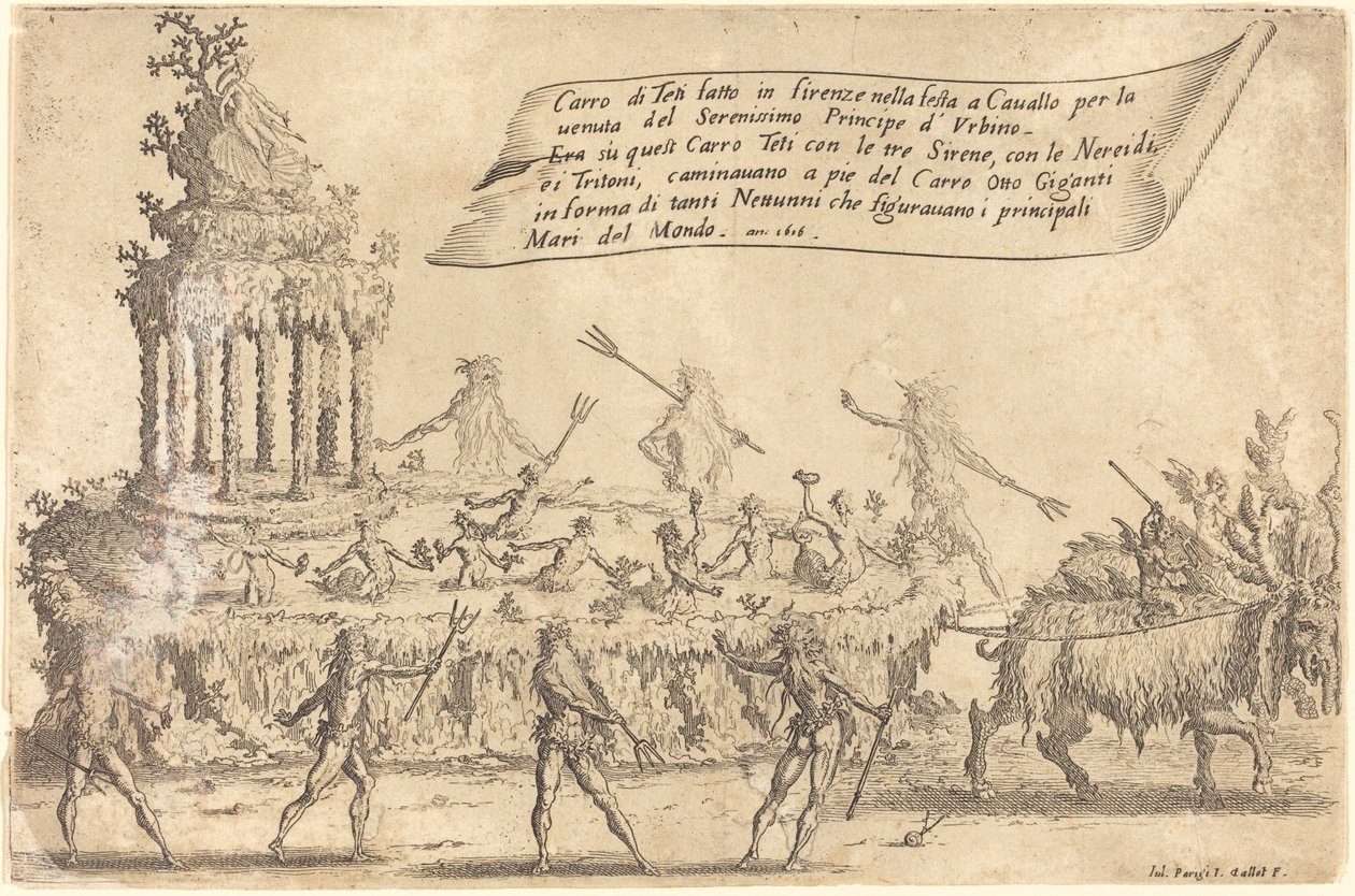 Thetisin kelluja tekijältä Jacques Callot