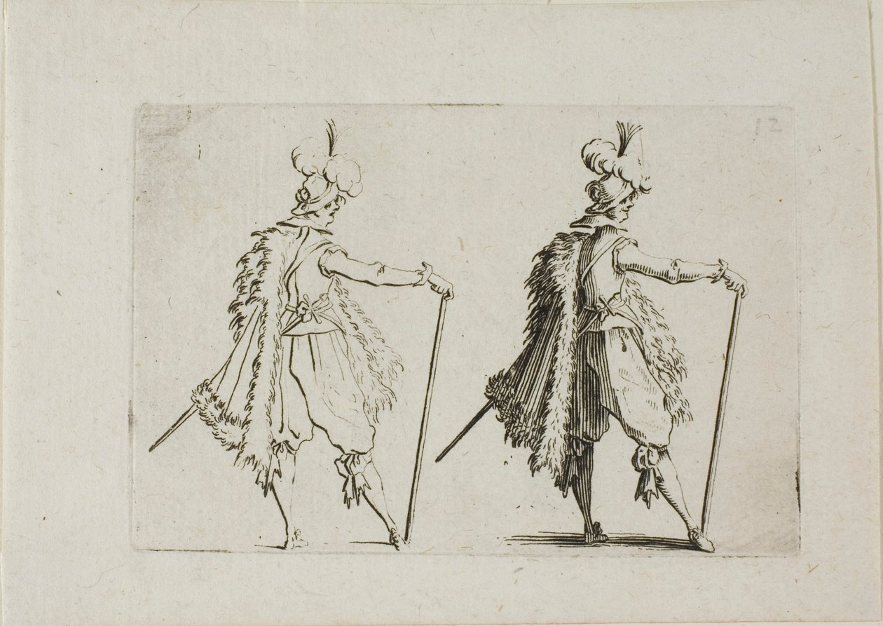 Herrasmies suurella kepillä, Capricesista tekijältä Jacques Callot