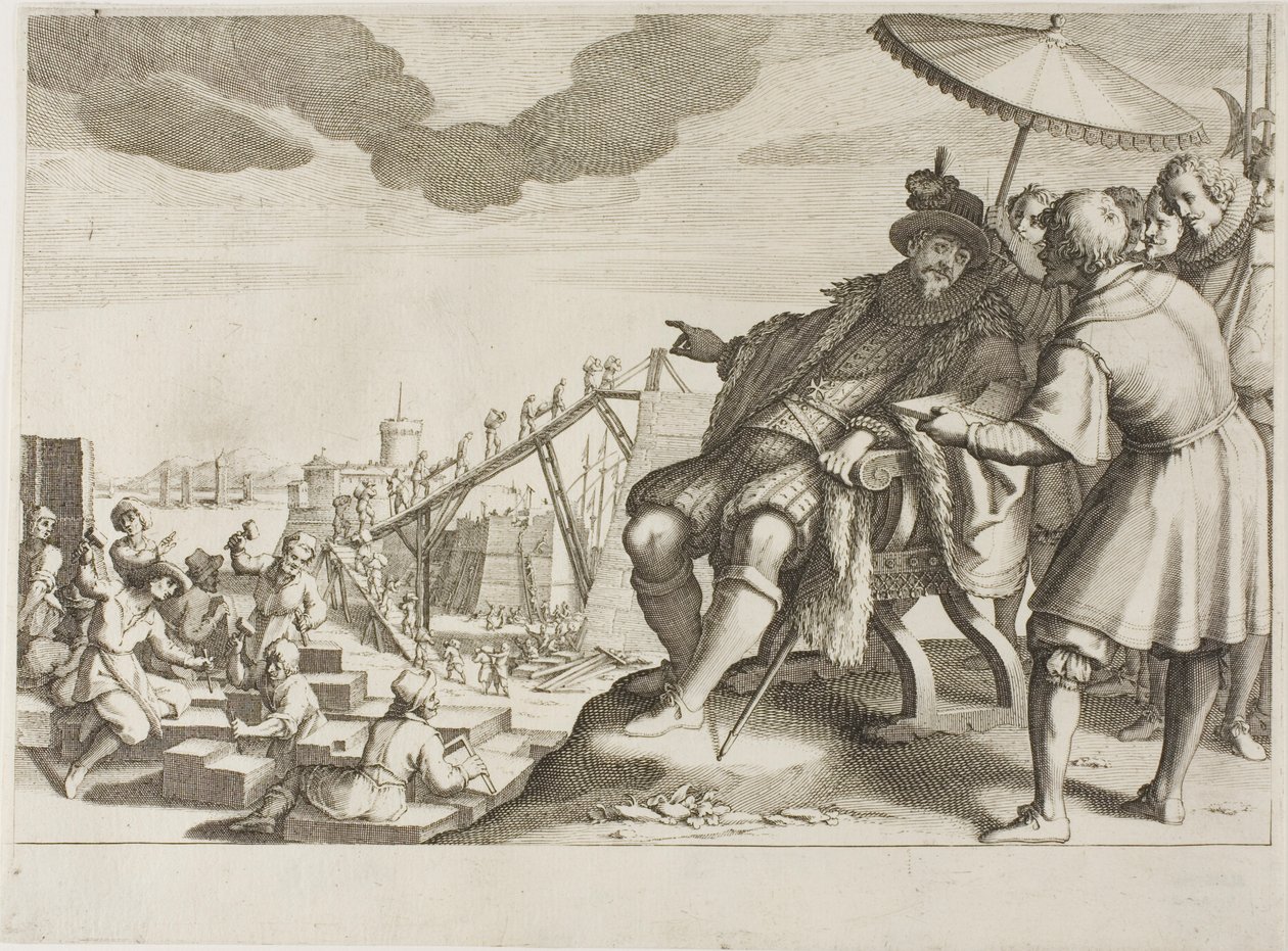 Suurherttua linnoittaa Livornon satamaa Ferdinando I de
