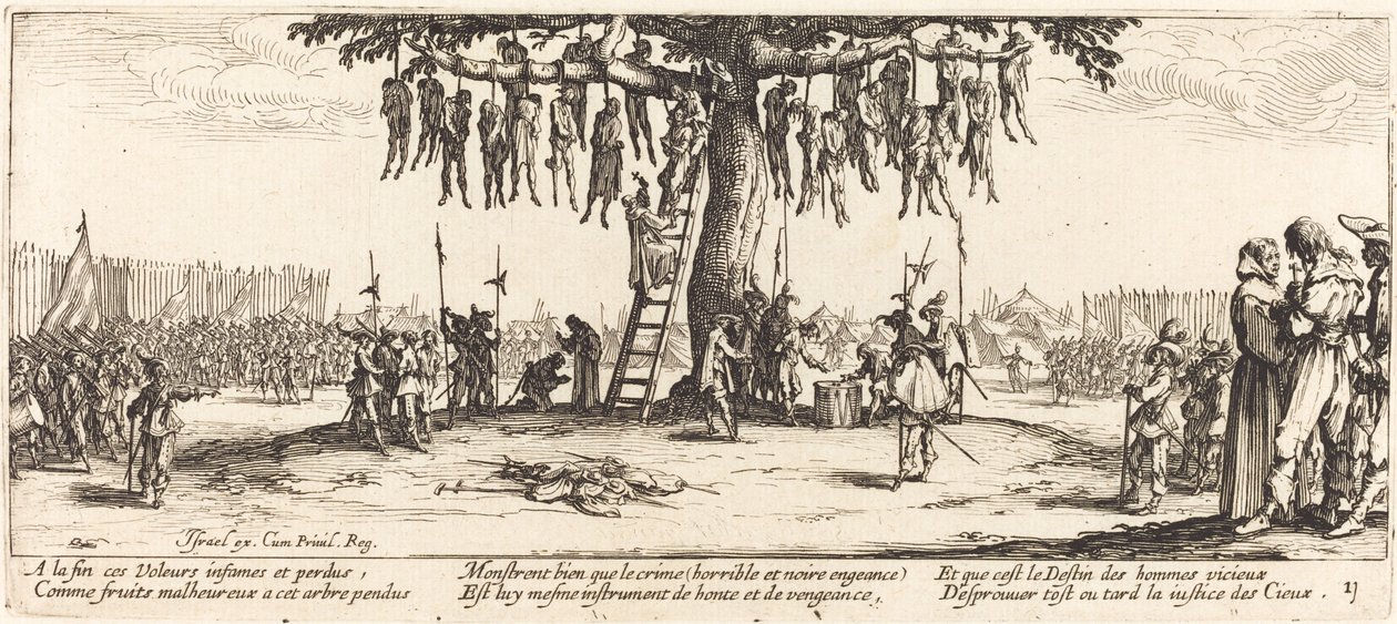 The Hanging, c. 1633. tekijältä Jacques Callot