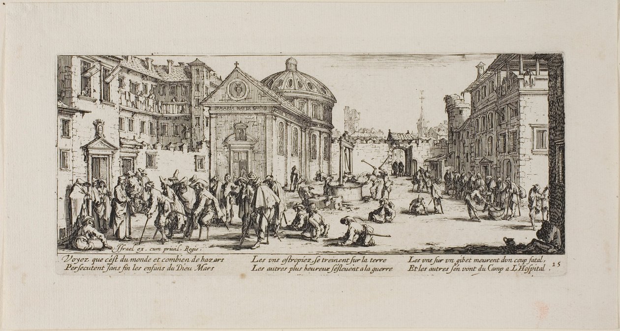 Sairaala, viidestoista levy The Miseries of Warista tekijältä Jacques Callot