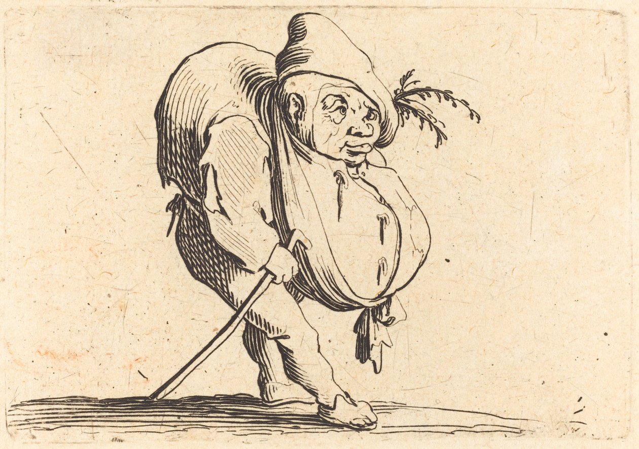 Kyttyrä kepin kanssa tekijältä Jacques Callot