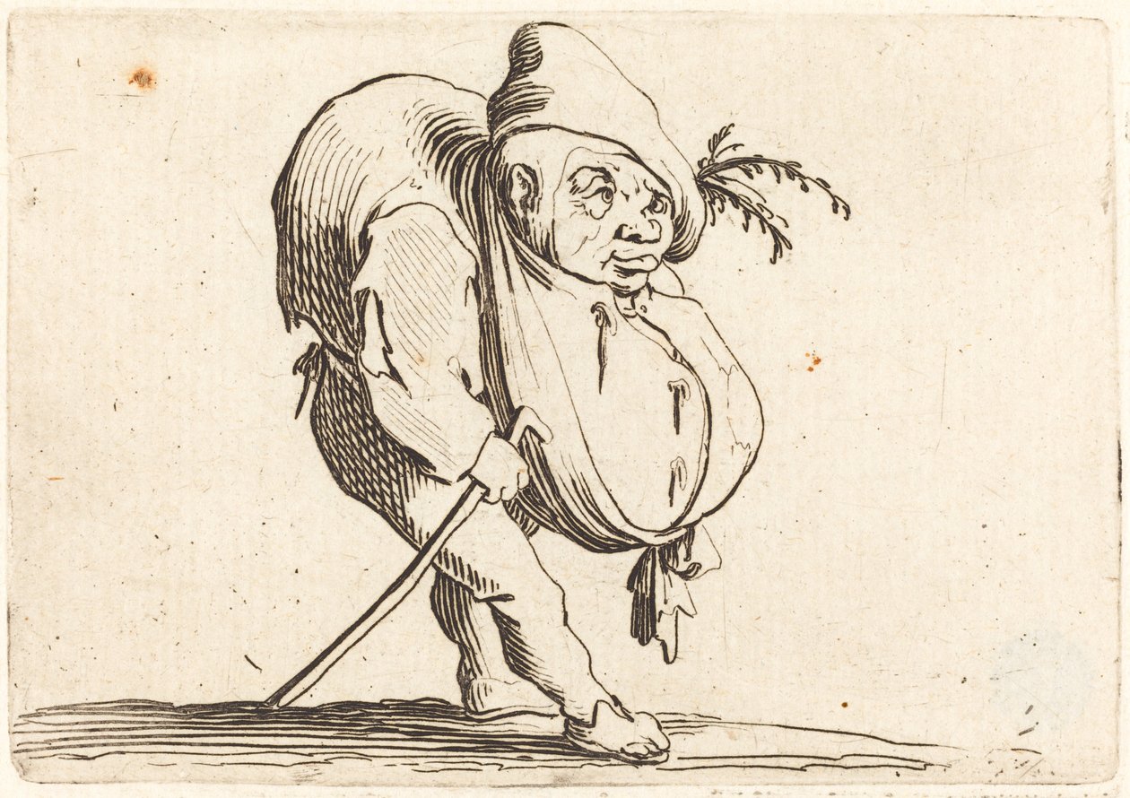 Kyttyrä kepin kanssa tekijältä Jacques Callot