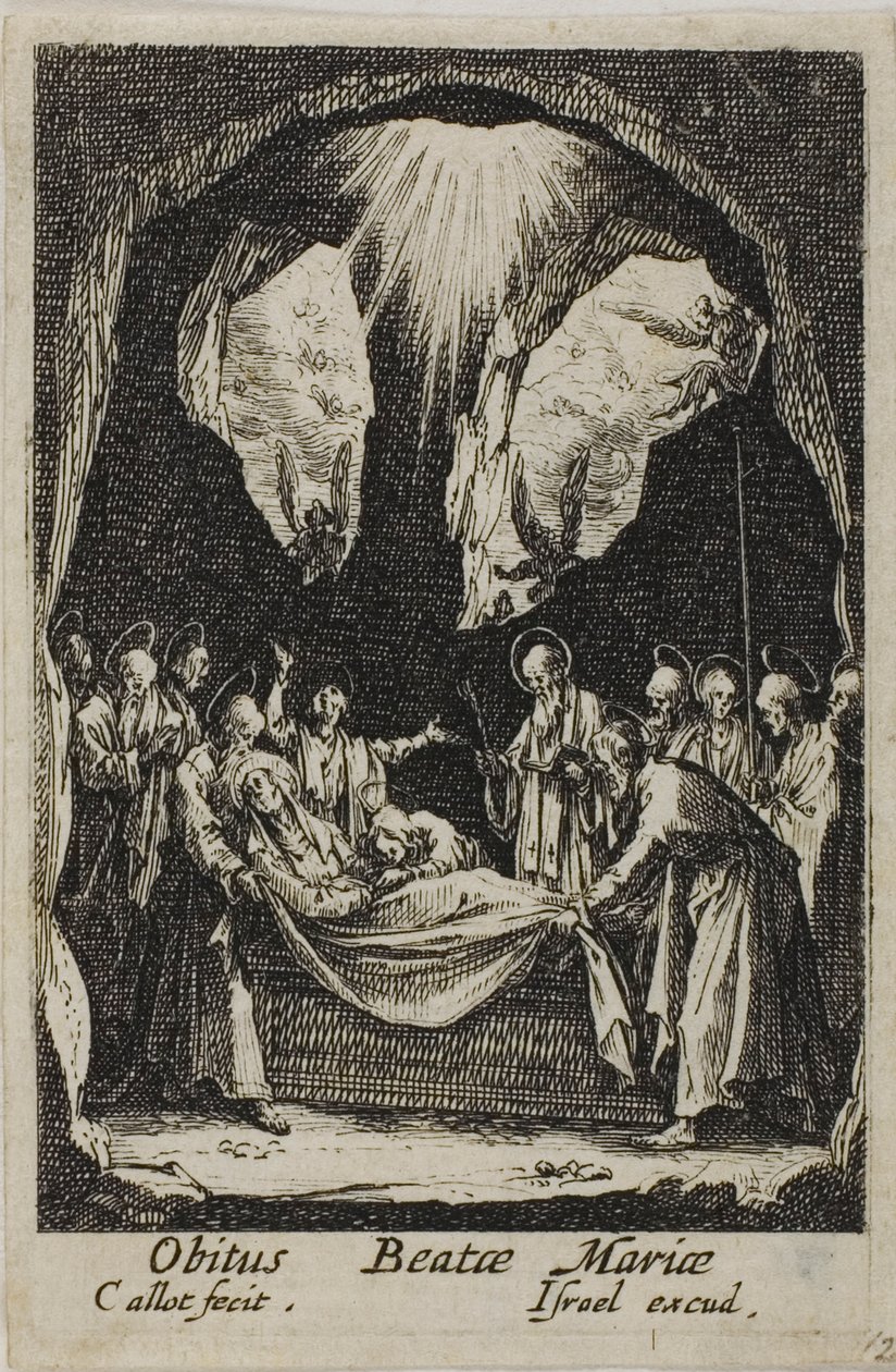 Neitsyt Marian hautaaminen, Neitsyt Marian elämästä. tekijältä Jacques Callot