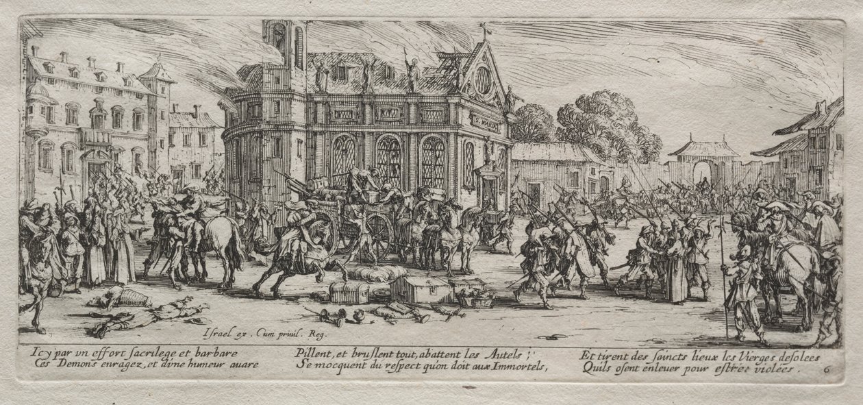 Sodan suuret kurjuudet: Luostarin tuho tekijältä Jacques Callot