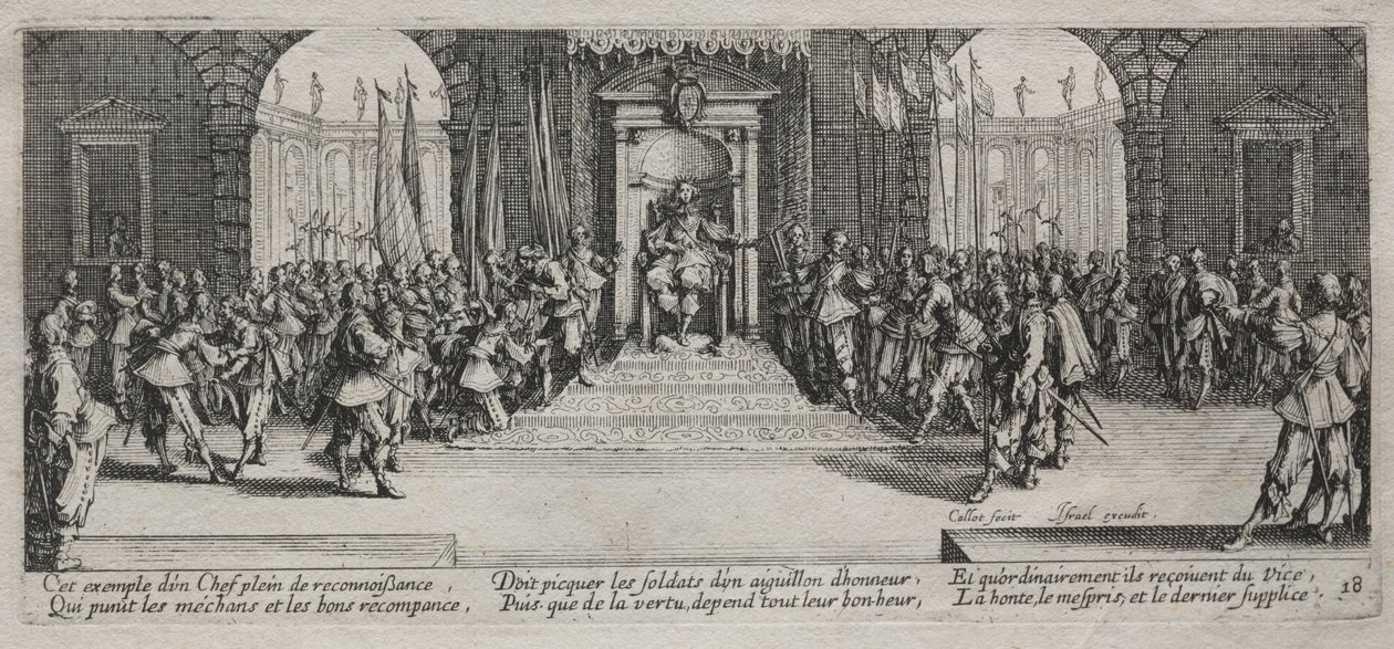 The Large Series of War: Distribution of Compensation, 1633. tekijältä Jacques Callot