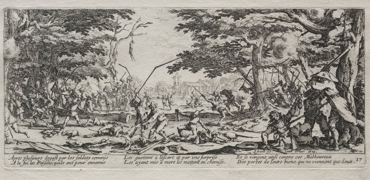 Sodan suuret kurjuudet: Talonpoikien kosto, 1633. tekijältä Jacques Callot