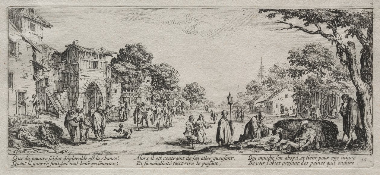 Sodan suuret kurjuudet: Kerjäläiset ja kuolevat tekijältä Jacques Callot