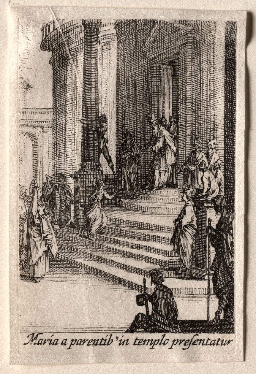 Neitsyen elämä: Neitsyen esittely temppelissä tekijältä Jacques Callot
