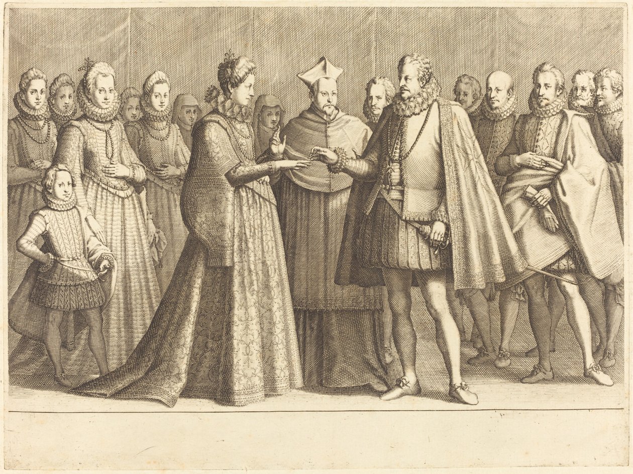 Ferdinandon ja Christine of Lorraine avioliitto tekijältä Jacques Callot