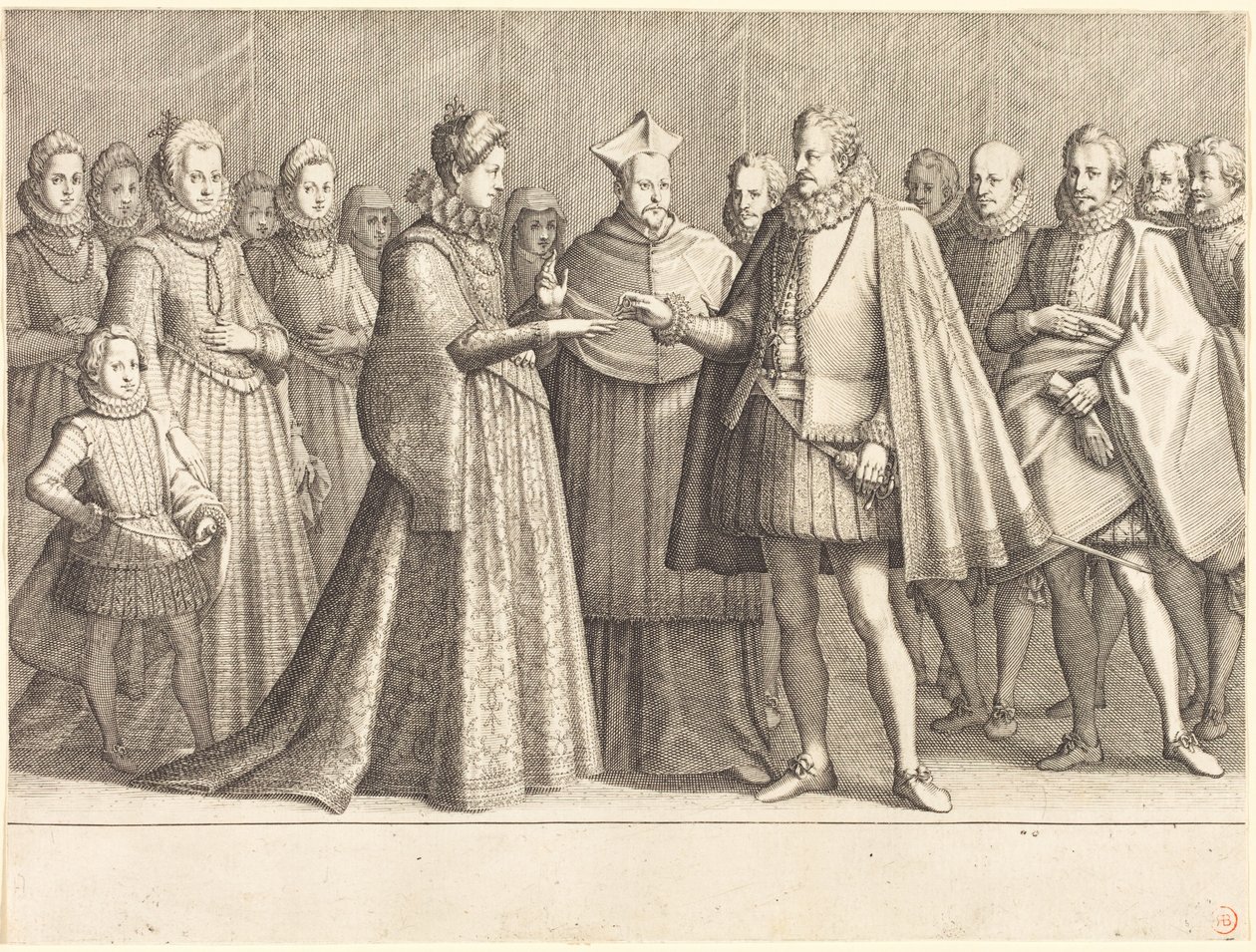 Ferdinandon ja Lorrainen Kristinan avioliitto tekijältä Jacques Callot