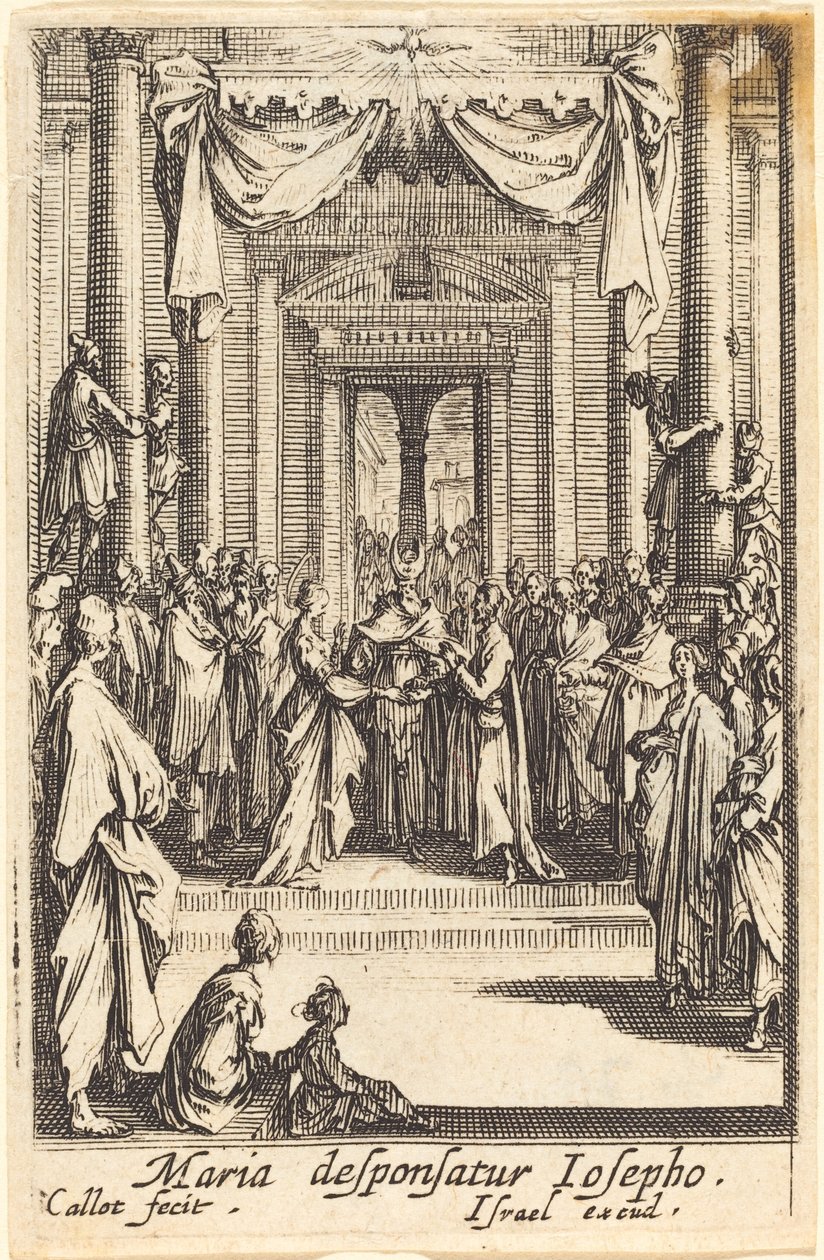 Neitsyen häät vuonna 1630 tai sen jälkeen. tekijältä Jacques Callot
