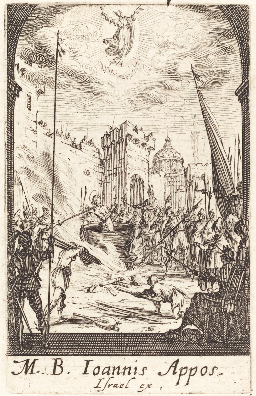 Pyhän evankelista Johannes marttyyrikuolema tekijältä Jacques Callot