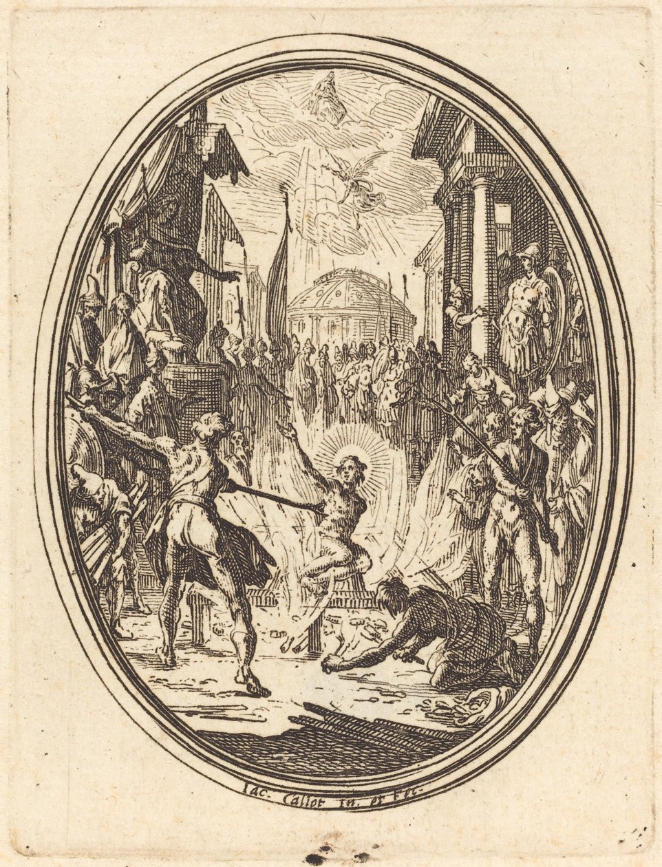 Pyhän Laurentiuksen marttyyrikuolema tekijältä Jacques Callot
