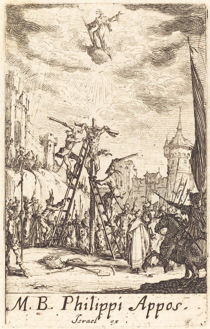 Pyhän Filippoksen marttyyrikuolema tekijältä Jacques Callot