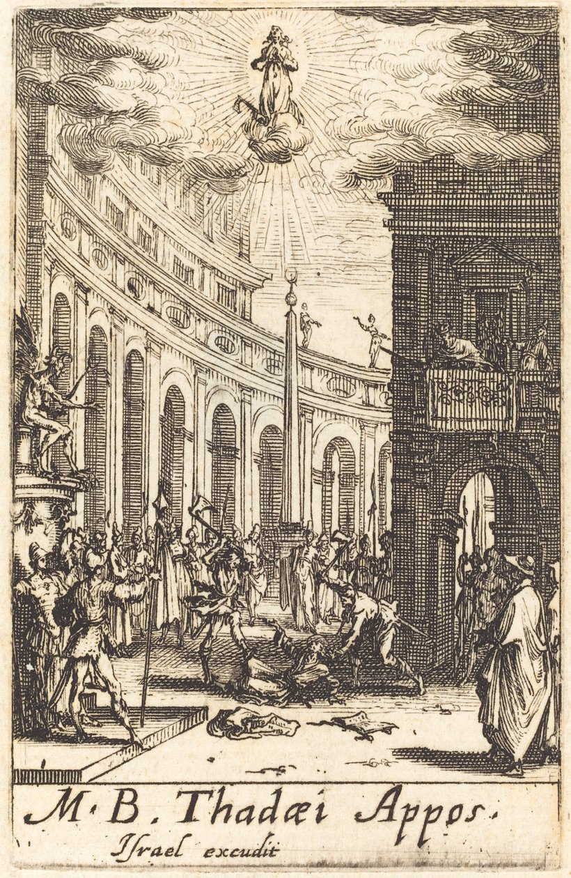 Pyhän Tadeuksen marttyyrikuolema tekijältä Jacques Callot