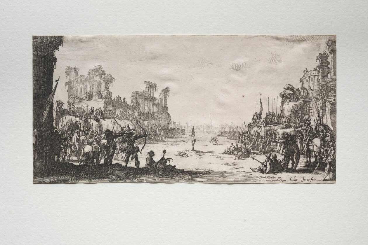 Pyhän Sebastianin marttyyrikuolema. tekijältä Jacques Callot