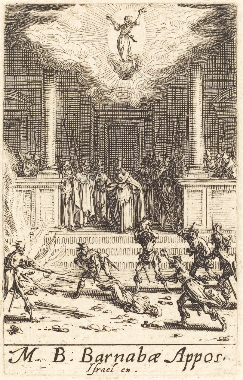 Pyhän Barnabaan marttyyrikuolema tekijältä Jacques Callot